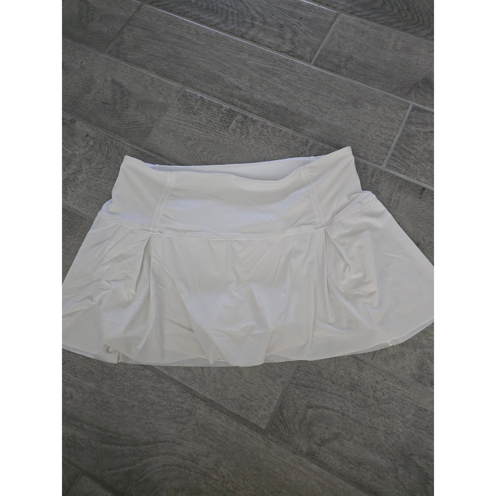 Lululemon Lost in‎ Pace Skirt White Tennis Skort Size 10 W8187R Athletic Run